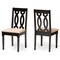 Baxton Studio Cherese Modern and Contemporary Sand Fabric and Dark Brown Finished Wood 2-Piece Dining Chair Set 174-10539-Zoro - alternate 1